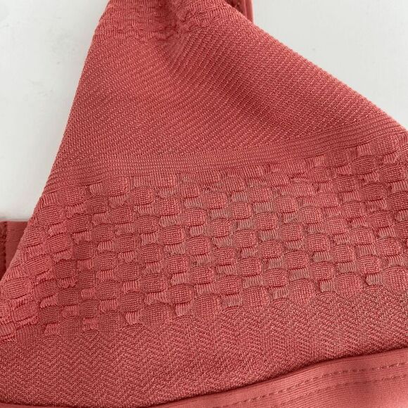 Tavik Coco womens Rose pink textured stripe New bikini top swim Small - Picture 5 of 6